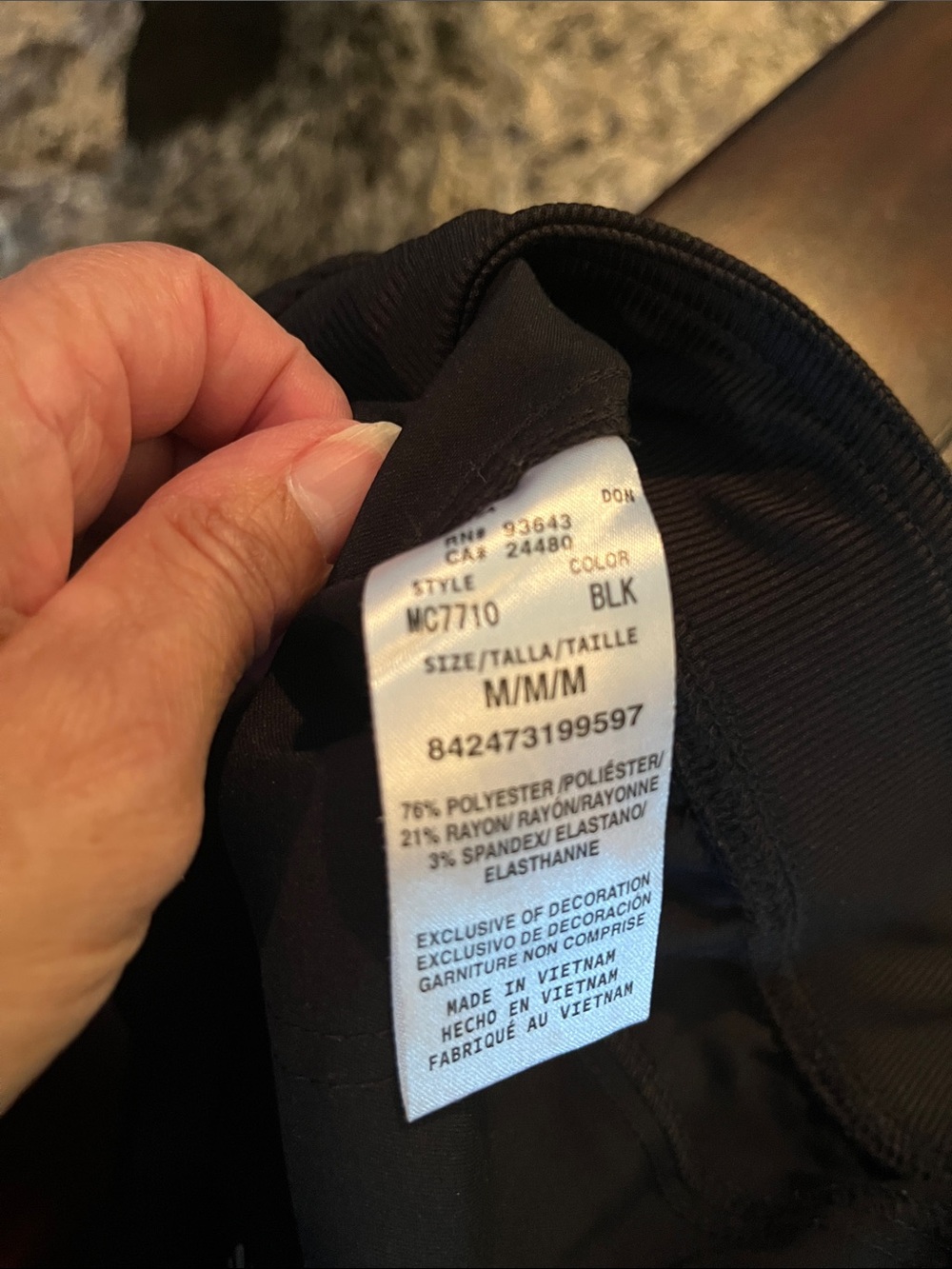 Women’s Black Jogger Pants - Medical Office Scrubs - Picture 4 of 4